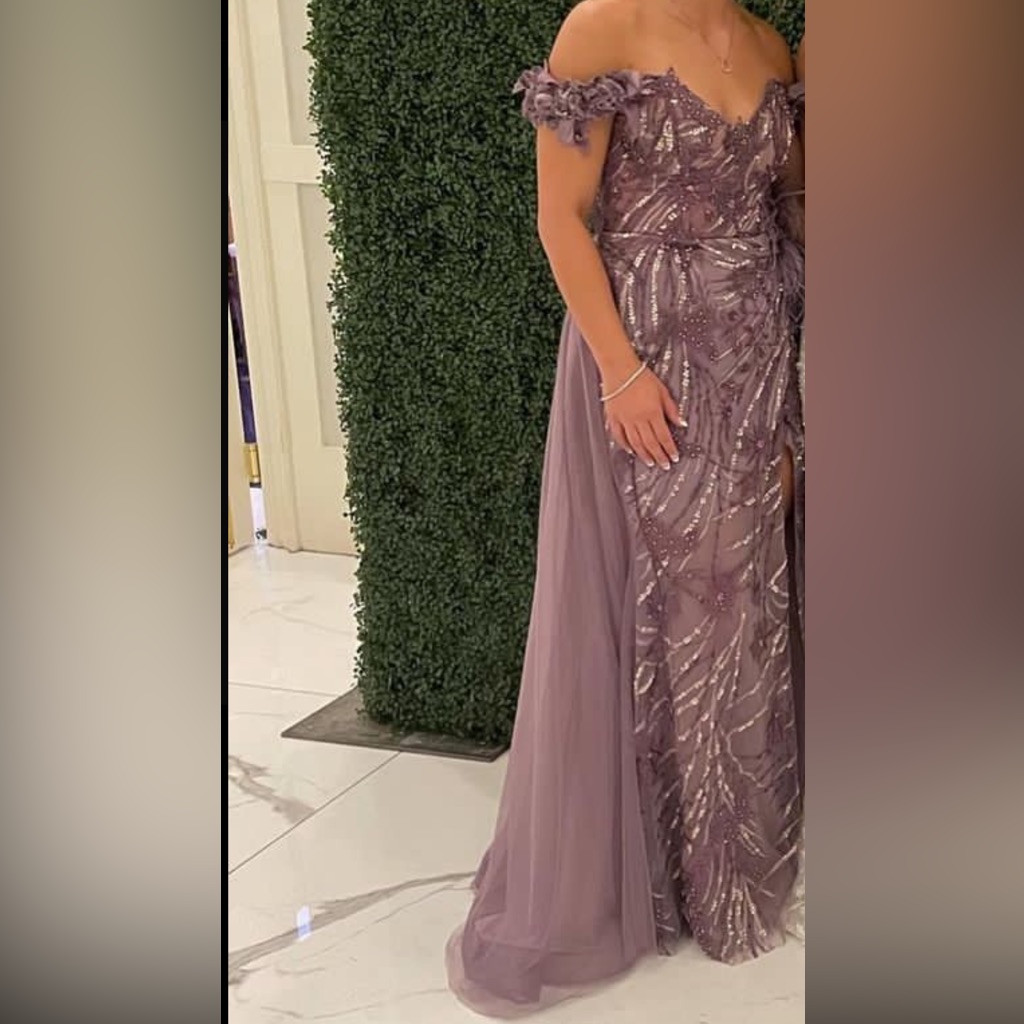 Couture Custom Purple Evening Gown